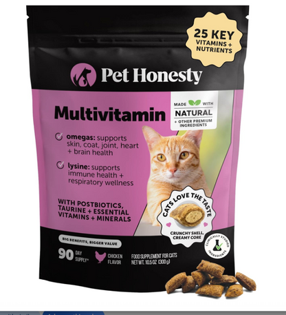 Daily Cat Multivitamin Chews – Gut, Immune & Coat Health
